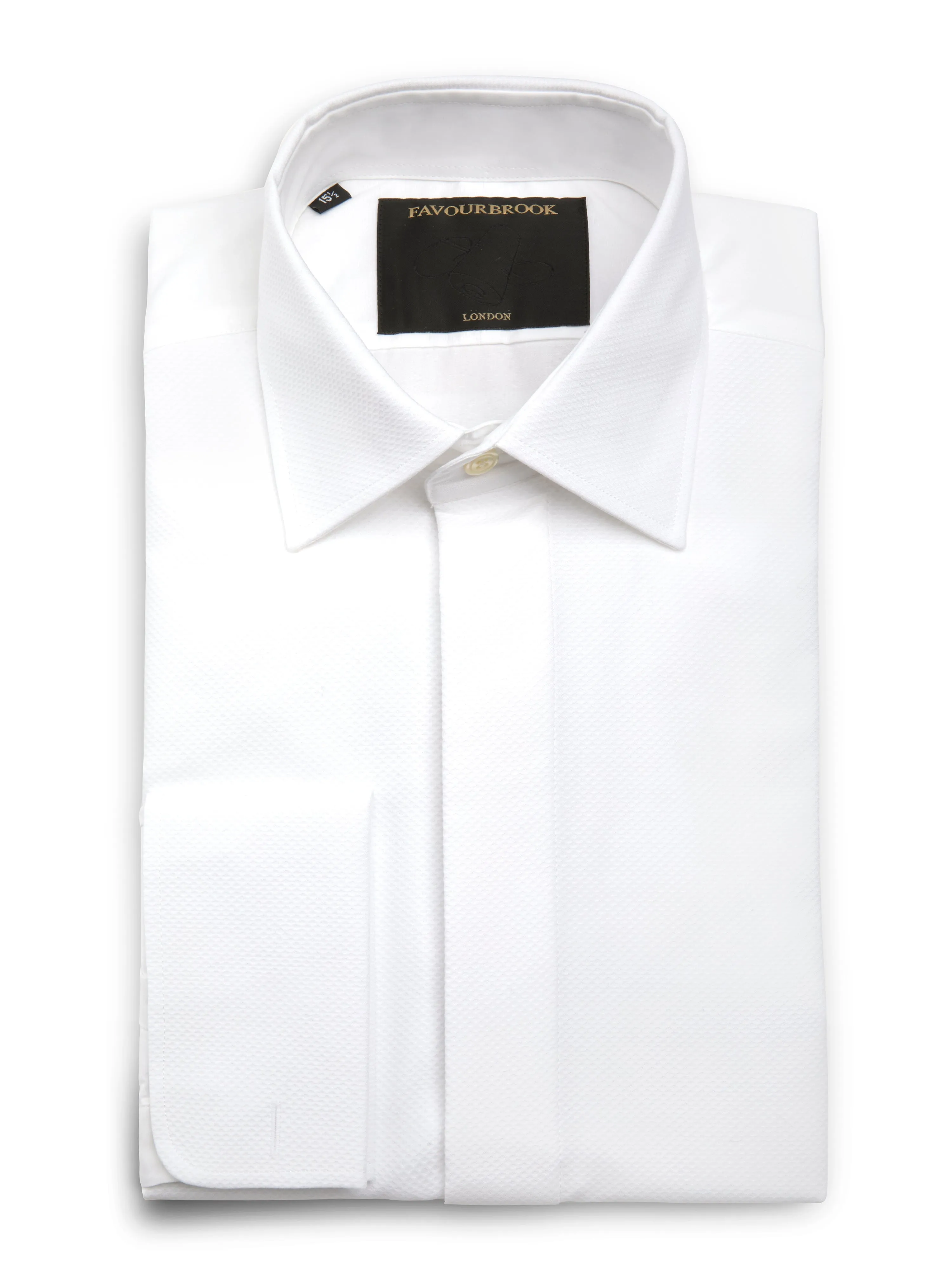 White Sloane Cotton Bib Grandad Shirt