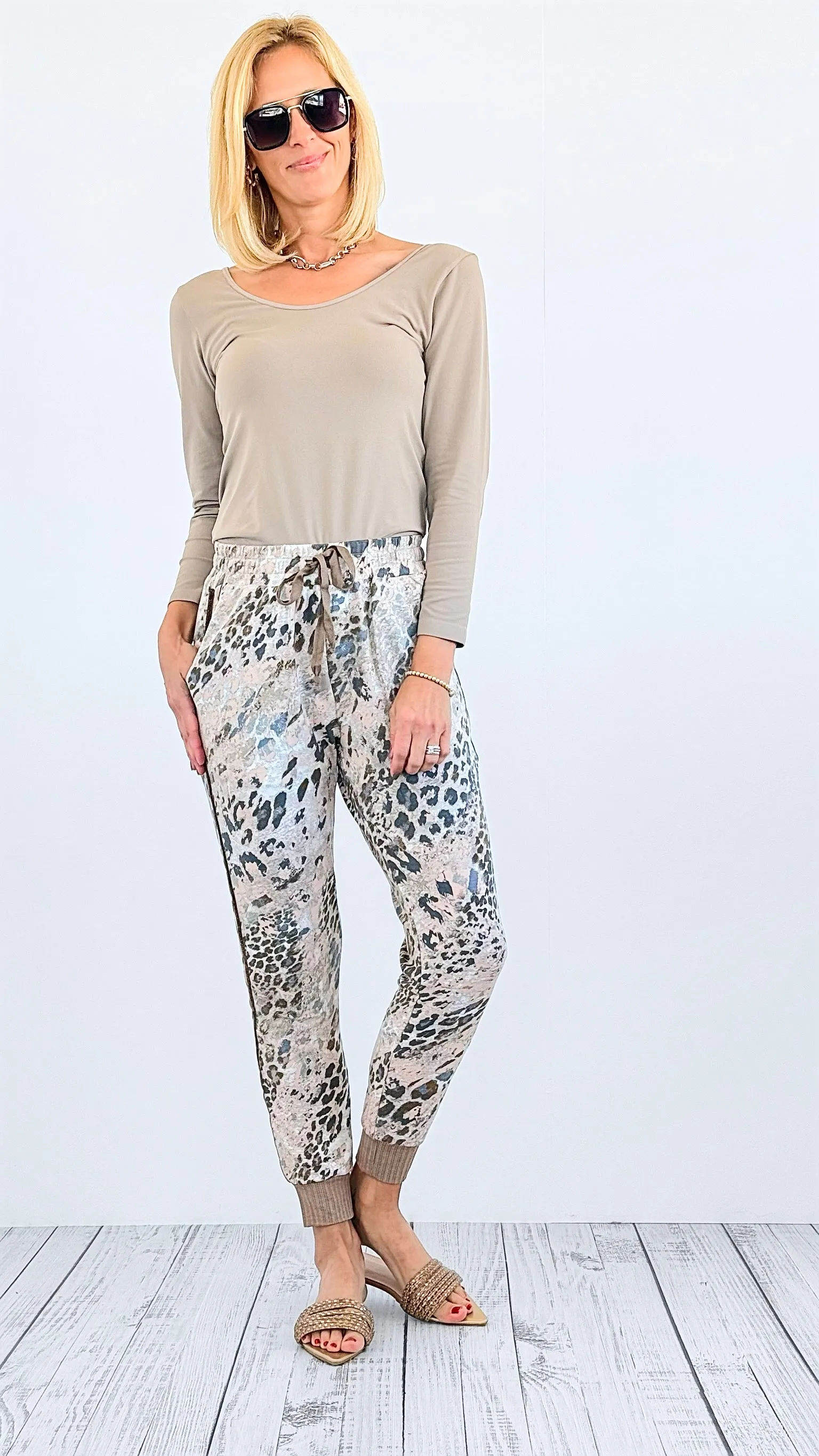 Wildly Cozy Leopard Joggers