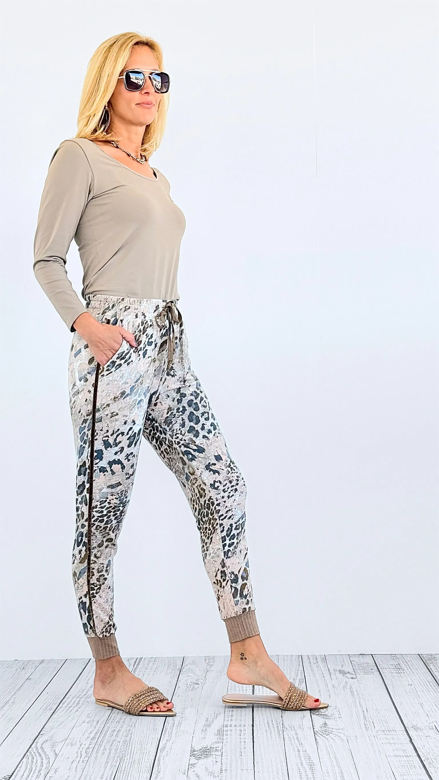 Wildly Cozy Leopard Joggers