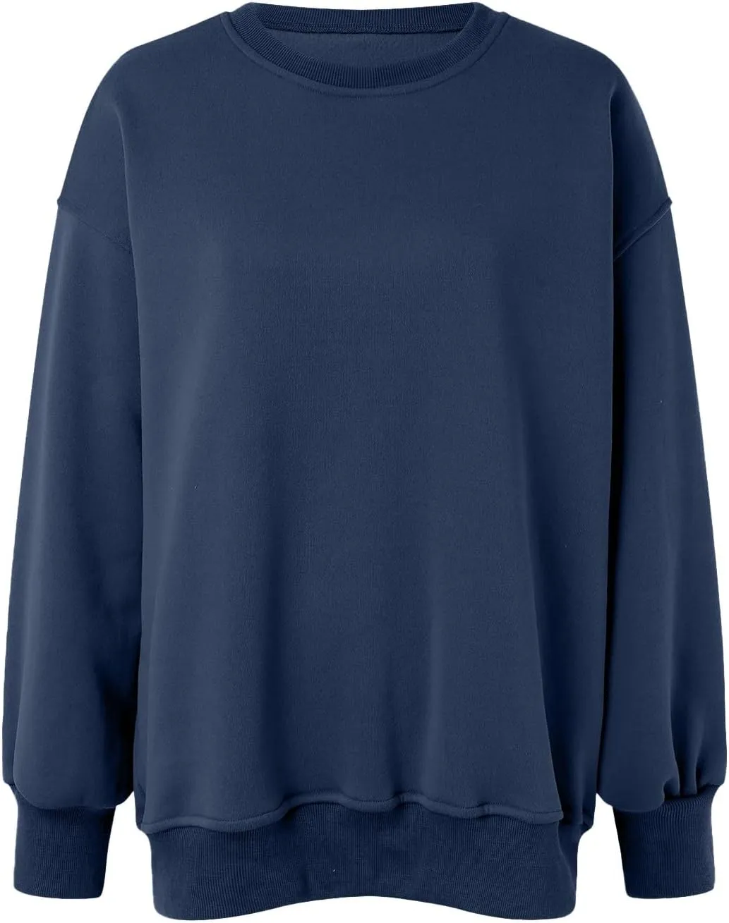 Women's Solid Color Sweatshirt Hoodie Round Neck Pullover Sweater Casual Comfort Fall Fashion Clothing