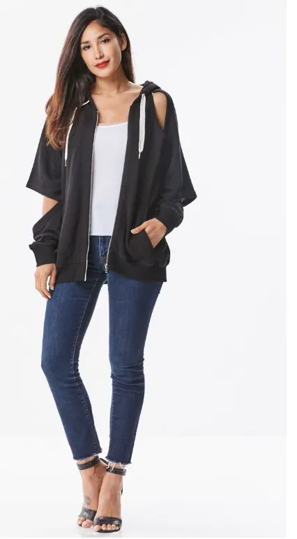 ZIANA CUT OUT ZIP UP
