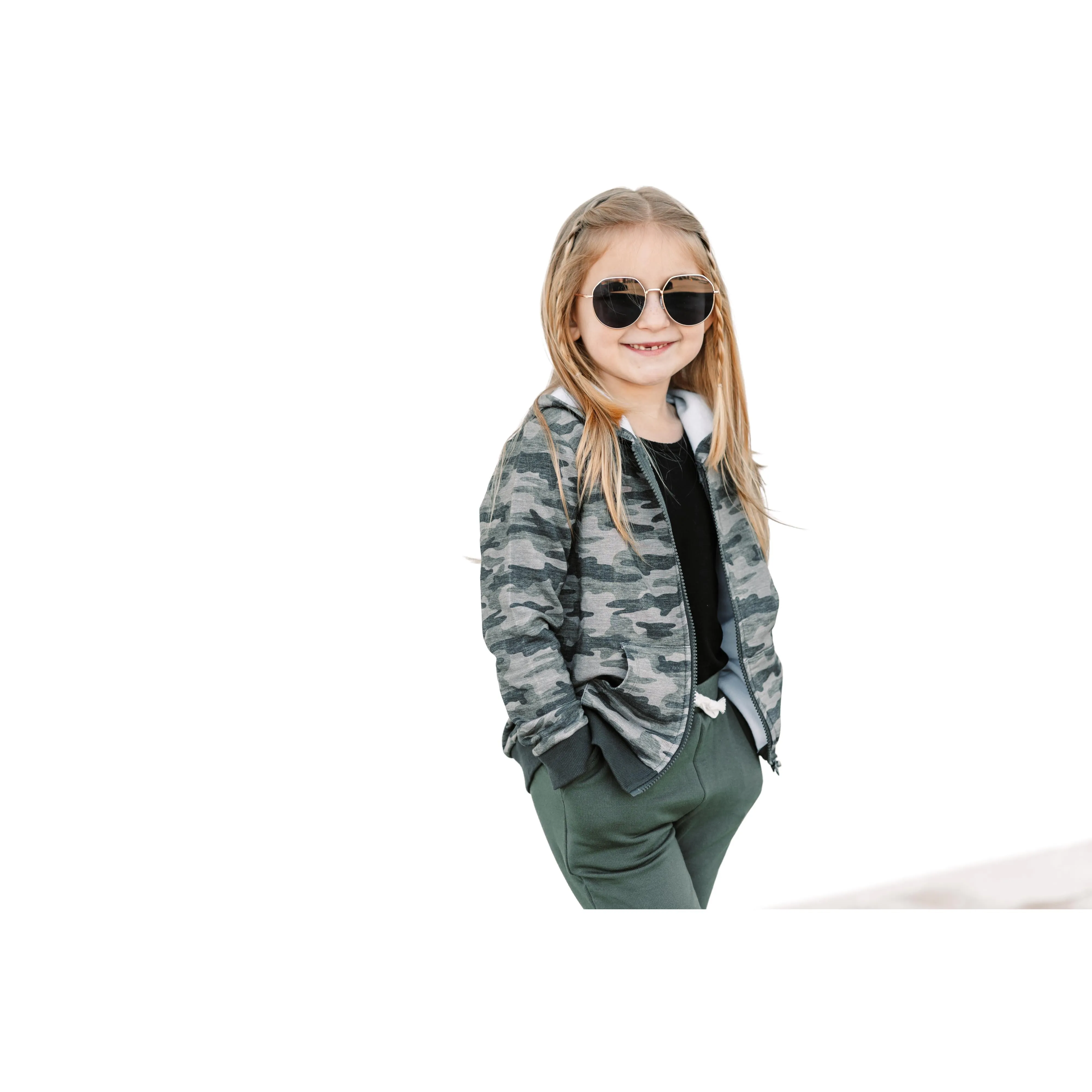 ZIP HOODIE- Chris Camo Bamboo French Terry